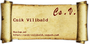 Csik Vilibald névjegykártya
